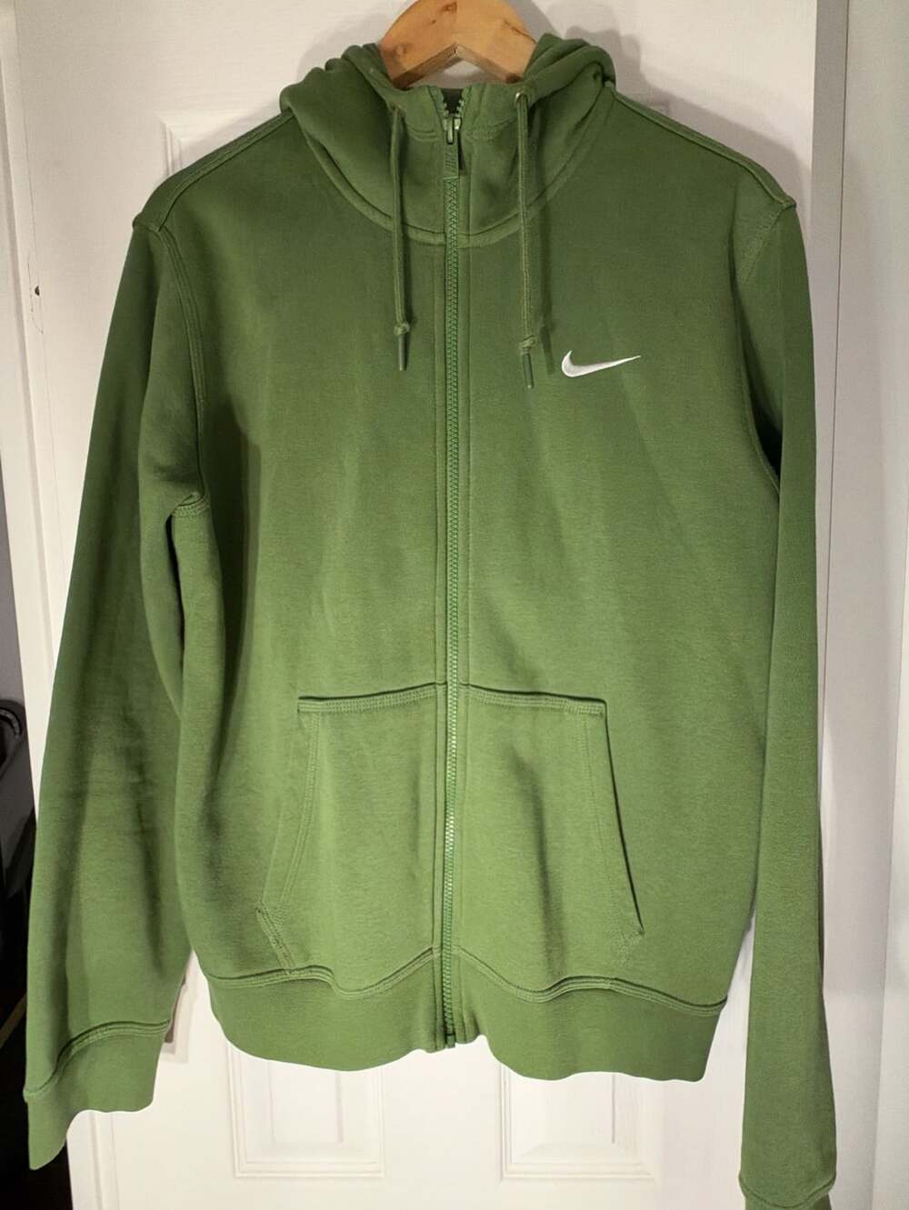 Nike Full-Zip Hoodie Size M Green Fleece